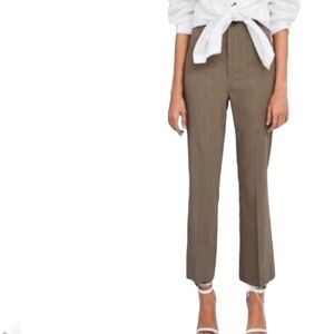 Zara linen blend highwaisted cropped pants XL